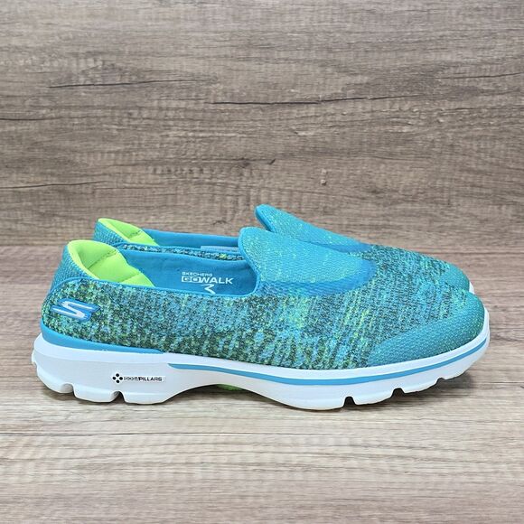 Skechers Shoes - Skechers Go Walk 3 Women's Size 7.5 Teal Slip On Comfort Shoes (14057)